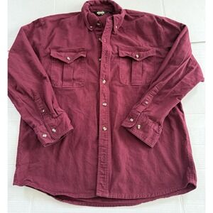Guide Gear Field Tested Men's flannel long sleeve shirt, Sz large burgundy